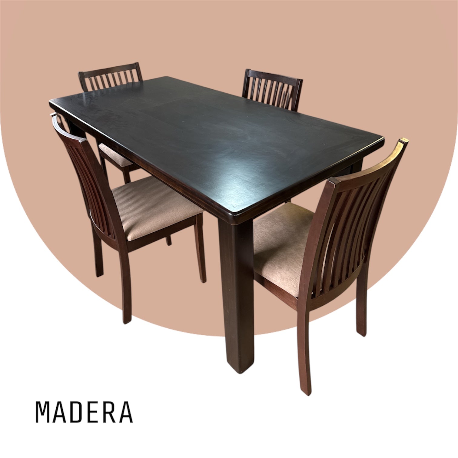Juego de comedor MADERA (Stock)