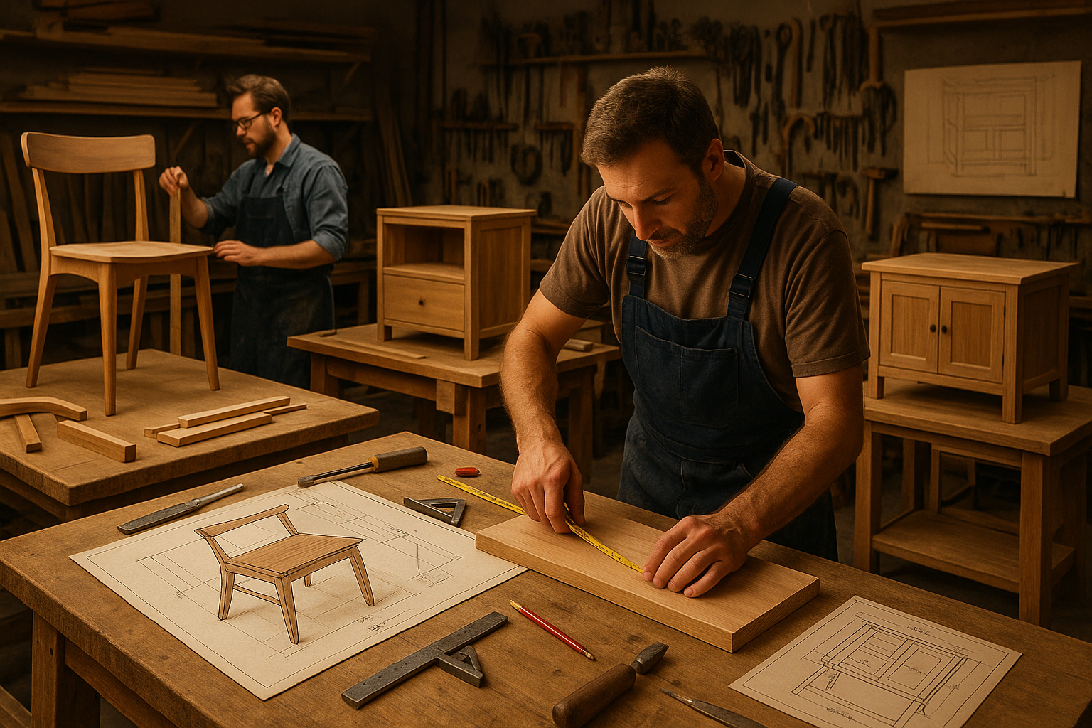 Una imagen que refleje el siguiente texto: Fabricamos muebles a su medida, 100% personalizados, para que el producto se adapte a sus necesidades y no al contrario.